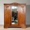Vintage Art Deco Wardrobe with Mirror in Oak, 1930, Image 2