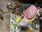 Yellow and Pink Porcelain and Bronze Parrot Candlesticks by Gand & C, Set of 2 4