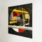 Miroir Mural Moderne Noir Rouge Gris par Carmi pour Acerbis, Italie, 1980s 2