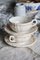 Vintage Wheat Pattern Breakfast Cups and Saucers from Gien, 1990s, Set of 4, Image 3