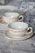 Vintage Wheat Pattern Breakfast Cups and Saucers from Gien, 1990s, Set of 4, Image 7