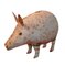 Vintage Painted Metal Pig Statue 1