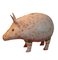 Vintage Painted Metal Pig Statue 5