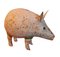 Vintage Painted Metal Pig Statue 2