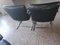 Chairs in Steel and Black Leather, 1970s, Set of 4 5