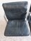 Chairs in Steel and Black Leather, 1970s, Set of 4 2