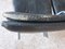 Chairs in Steel and Black Leather, 1970s, Set of 4 8