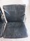 Chairs in Steel and Black Leather, 1970s, Set of 4 4