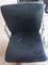 Chairs in Steel and Black Leather, 1970s, Set of 4 3