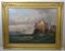 La tormenta llega al puerto, década de 1800, óleo sobre lienzo, enmarcado, Imagen 8