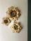 Wall Lights in Gilt Metal from Masca, Italy, 1970s, Set of 3, Image 1