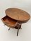 Oval Biedermeier Side Table in Walnut and Brass, 1820 11
