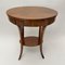Oval Biedermeier Side Table in Walnut and Brass, 1820 15