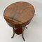 Oval Biedermeier Side Table in Walnut and Brass, 1820 14