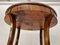 Oval Biedermeier Side Table in Walnut and Brass, 1820 20