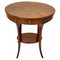 Oval Biedermeier Side Table in Walnut and Brass, 1820 1