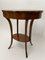 Oval Biedermeier Side Table in Walnut and Brass, 1820 17
