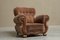 Vintage Art Deco Sessel aus Samt & Eiche, 1930er 11