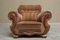 Vintage Art Deco Sessel aus Samt & Eiche, 1930er 4