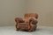 Vintage Art Deco Sessel aus Samt & Eiche, 1930er 5