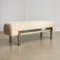 White Fur and Steel Bench 3