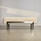White Fur and Steel Bench 4