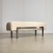 White Fur and Steel Bench 2