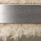 White Fur and Steel Bench 8