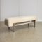 White Fur and Steel Bench 1