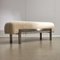 White Fur and Steel Bench 7