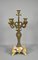 Large French Art Nouveau Mantel Clock and Trim, Set of 3, Image 16