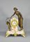 Large French Art Nouveau Mantel Clock and Trim, Set of 3, Image 4