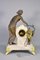 Large French Art Nouveau Mantel Clock and Trim, Set of 3, Image 13