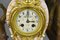 Large French Art Nouveau Mantel Clock and Trim, Set of 3, Image 6