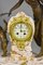 Large French Art Nouveau Mantel Clock and Trim, Set of 3, Image 5