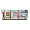 Sideboard with 4 Glass Doors, 1980s 1