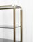 Italian Brass-Finish Shelf with Grey Glass, 1970s 3