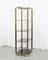Italian Brass-Finish Shelf with Grey Glass, 1970s 7