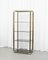 Italian Brass-Finish Shelf with Grey Glass, 1970s 1