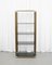 Italian Brass-Finish Shelf with Grey Glass, 1970s 2