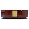 Italian Art Deco Sideboard in Leather and Purpleheart Wood by Osvaldo Borsani, 1940s 1