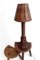 Französische Art Deco Tischlampe aus Holz von Charles Dudouyt, 1930er 15