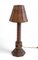Französische Art Deco Tischlampe aus Holz von Charles Dudouyt, 1930er 5