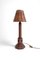 Französische Art Deco Tischlampe aus Holz von Charles Dudouyt, 1930er 10