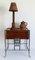 Französische Art Deco Tischlampe aus Holz von Charles Dudouyt, 1930er 2