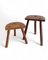French Rustic Wabisabi Tripod Wooden Stools, Set of 2, Image 10