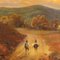 Visión del campo con figuras, pintura al óleo, década de 1800, enmarcado, Imagen 3