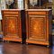Marquetry and Brass Pier Cabinets, Set of 2 1