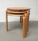 Fully Restored Danish Stackable Beech Side Table from Bent Silberg, 1970s, Image 8
