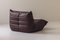 Togo One Seater in Burgundy Leather by M. Ducaroy for Ligne Roset, 1980s 10